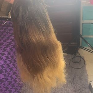 HUMAN HAIR Light brown , Black, Blonde Wig